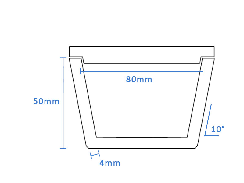 Bornitrid-Tiegel BN-TCR8050